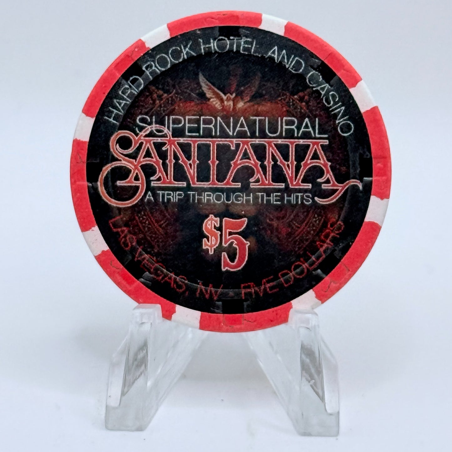 Hard Rock - Las Vegas Nevada 2009 'Santana' LE $5 Casino Chip E8775