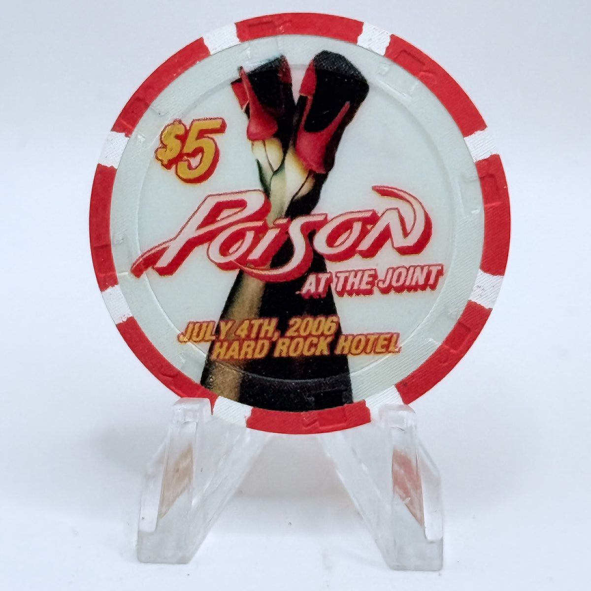 Hard Rock - Las Vegas Nevada 2006 'Poison' LE $5 Casino Chip E7433