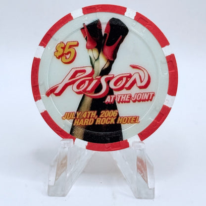 Hard Rock - Las Vegas Nevada 2006 'Poison' LE $5 Casino Chip E7433