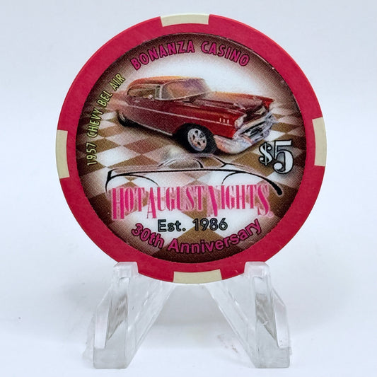 Bonanza Casino Reno Nevada 2016 '1957 Chevy Bel Air' LE $5 Casino Chip