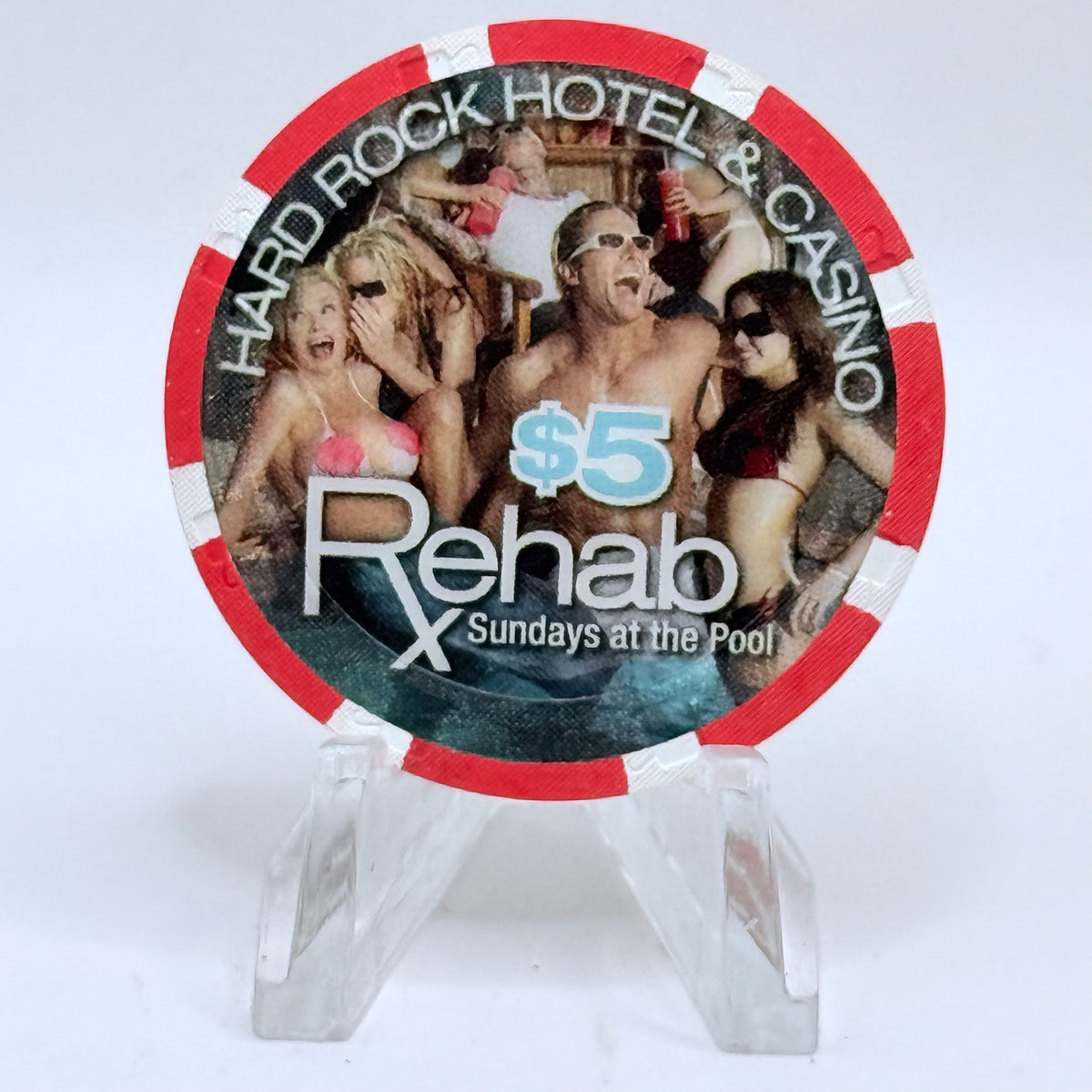 Hard Rock - Las Vegas Nevada 2005 'Rehab' LE $5 Casino Chip E7426