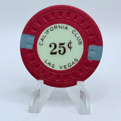 California Club Casino Las Vegas Nevada 1951 $.25 Casino Chip N7436