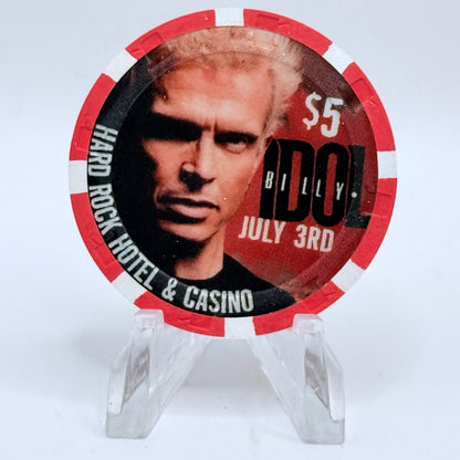Hard Rock - Las Vegas Nevada 2005 'Billy Idol' LE $5 Casino Chip E5421