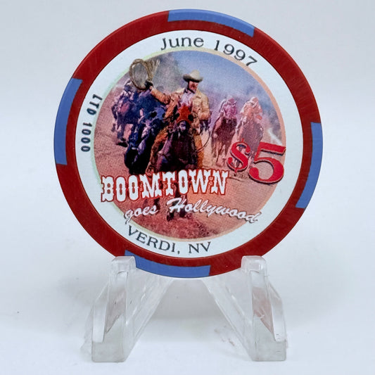 Boomtown 1997 'Goes Hollywood' LE $5 Casino Chip N9370