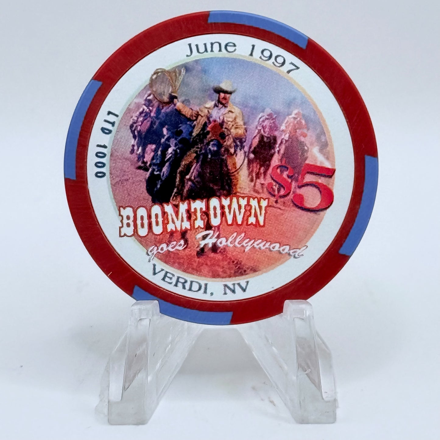 Boomtown 1997 'Goes Hollywood' LE $5 Casino Chip N9370