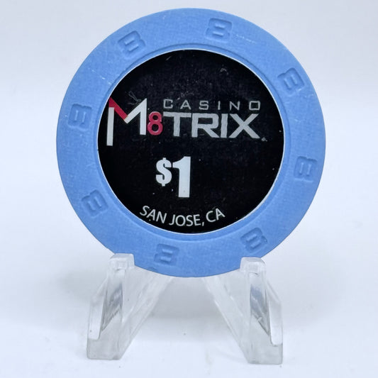Casino M8trix San Jose California 2012 $1 Casino Chip