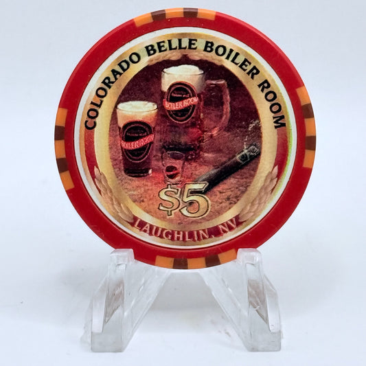 Colorado Belle Laughlin Nevada 1998 'Boiler Room' LE $5 Casino Chip N9504