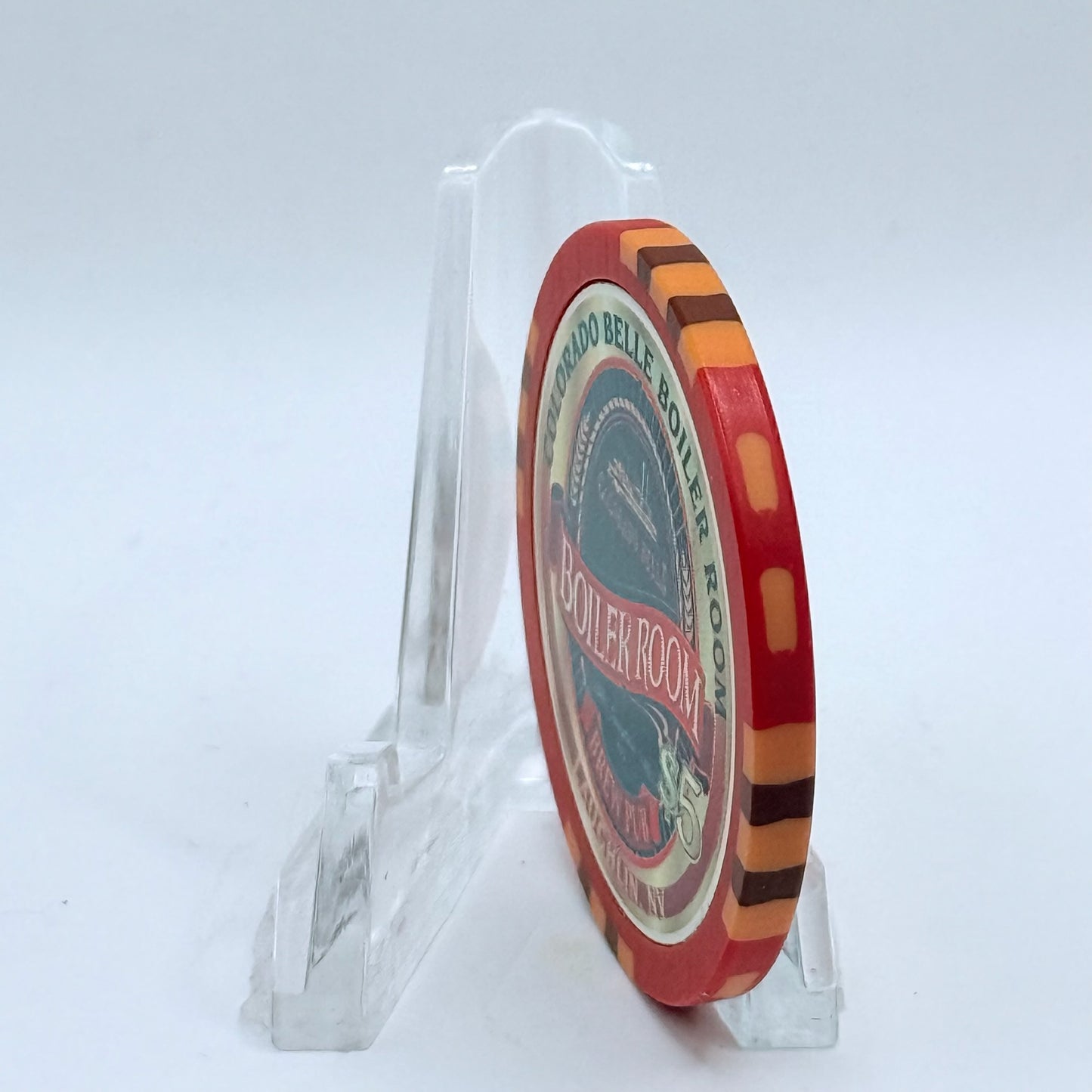 Colorado Belle Laughlin Nevada 1998 'Boiler Room' LE $5 Casino Chip N9504