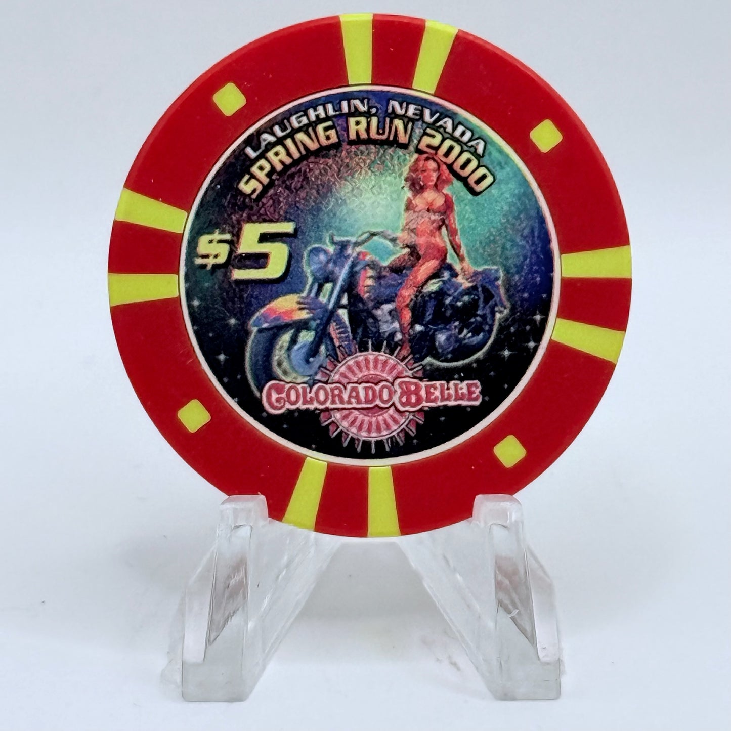 Colorado Belle Laughlin Nevada 2000 'Spring Run' LE $5 Casino Chip V3919