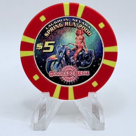 Colorado Belle Laughlin Nevada 2000 'Spring Run' LE $5 Casino Chip V3919