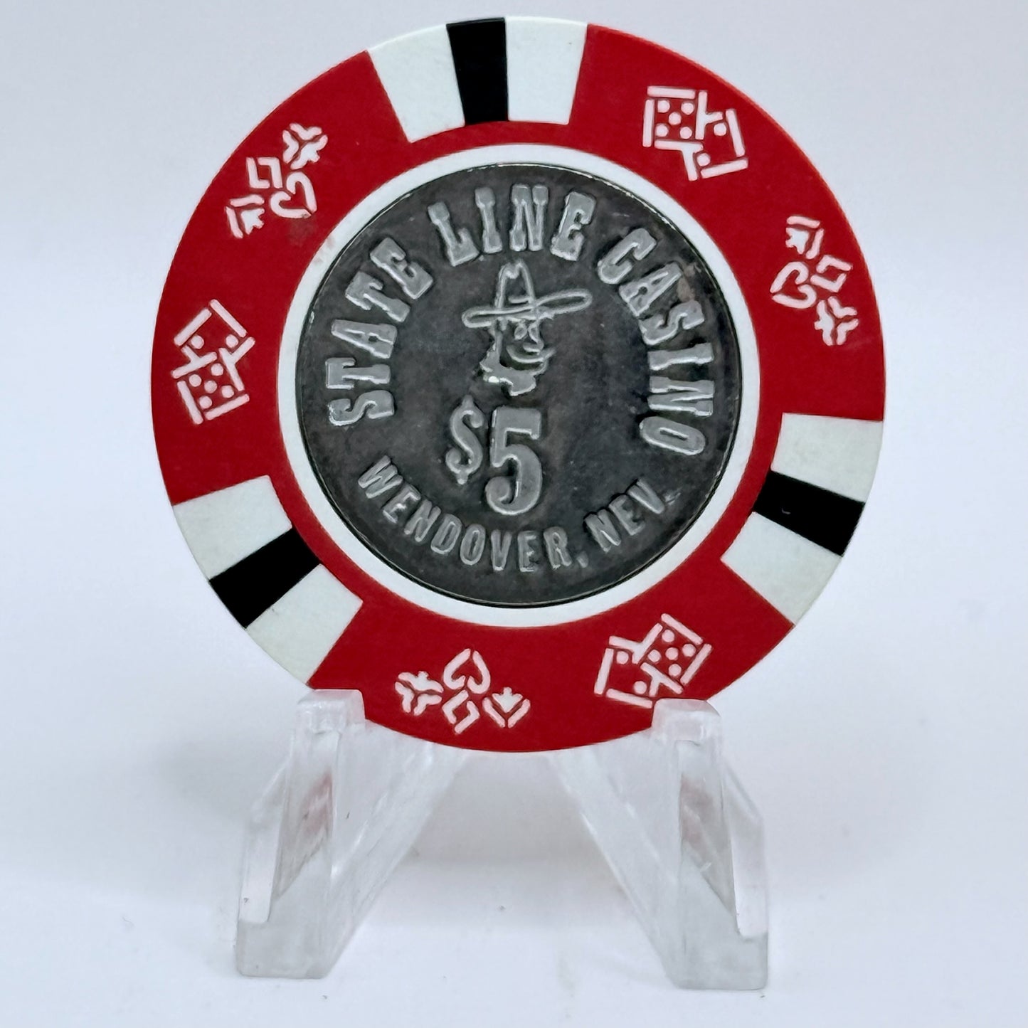 State Line Casino Wendover Nevada 1980 $5 Casino Chip N3355