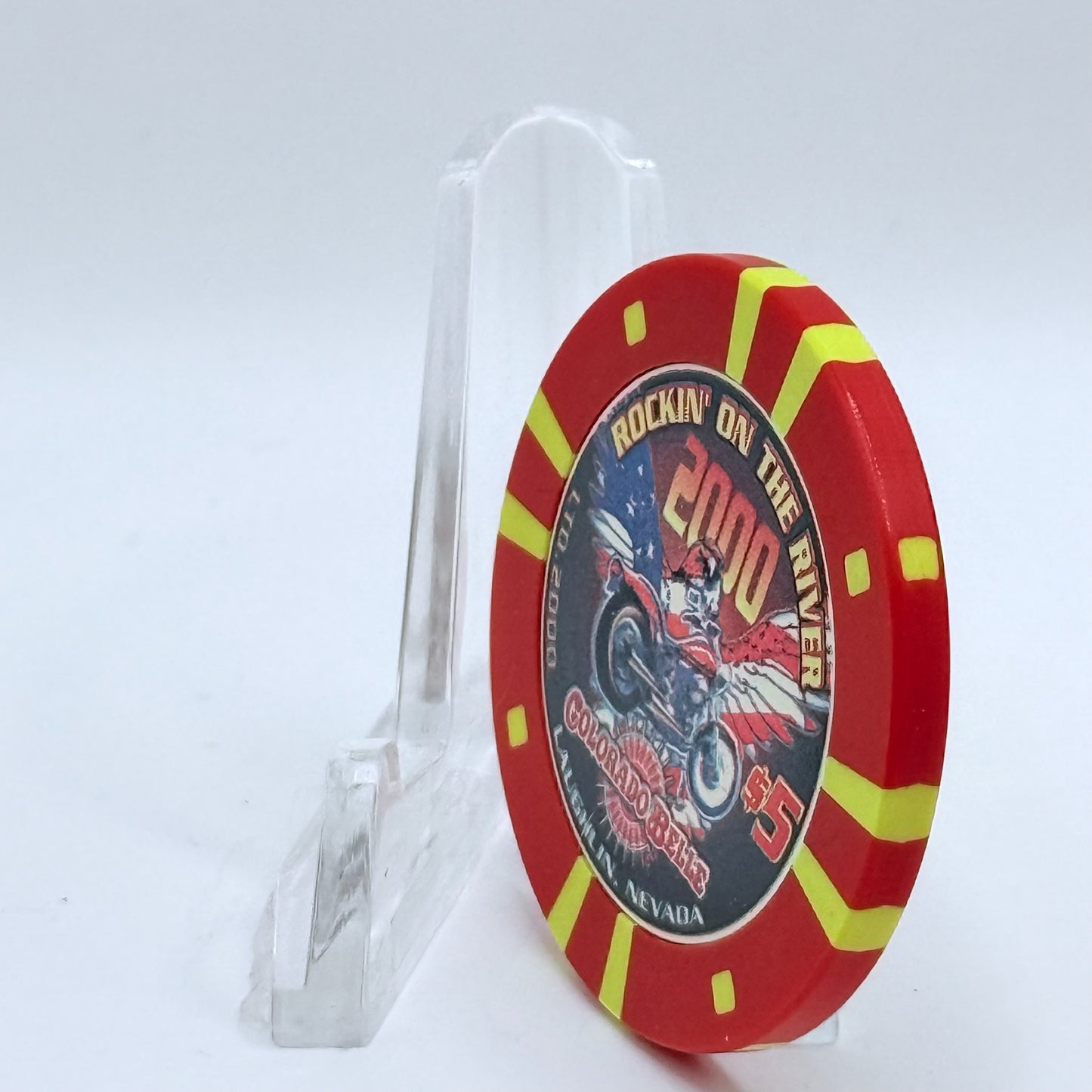 Colorado Belle Laughlin Nevada 2000 'Spring Run' LE $5 Casino Chip V3919