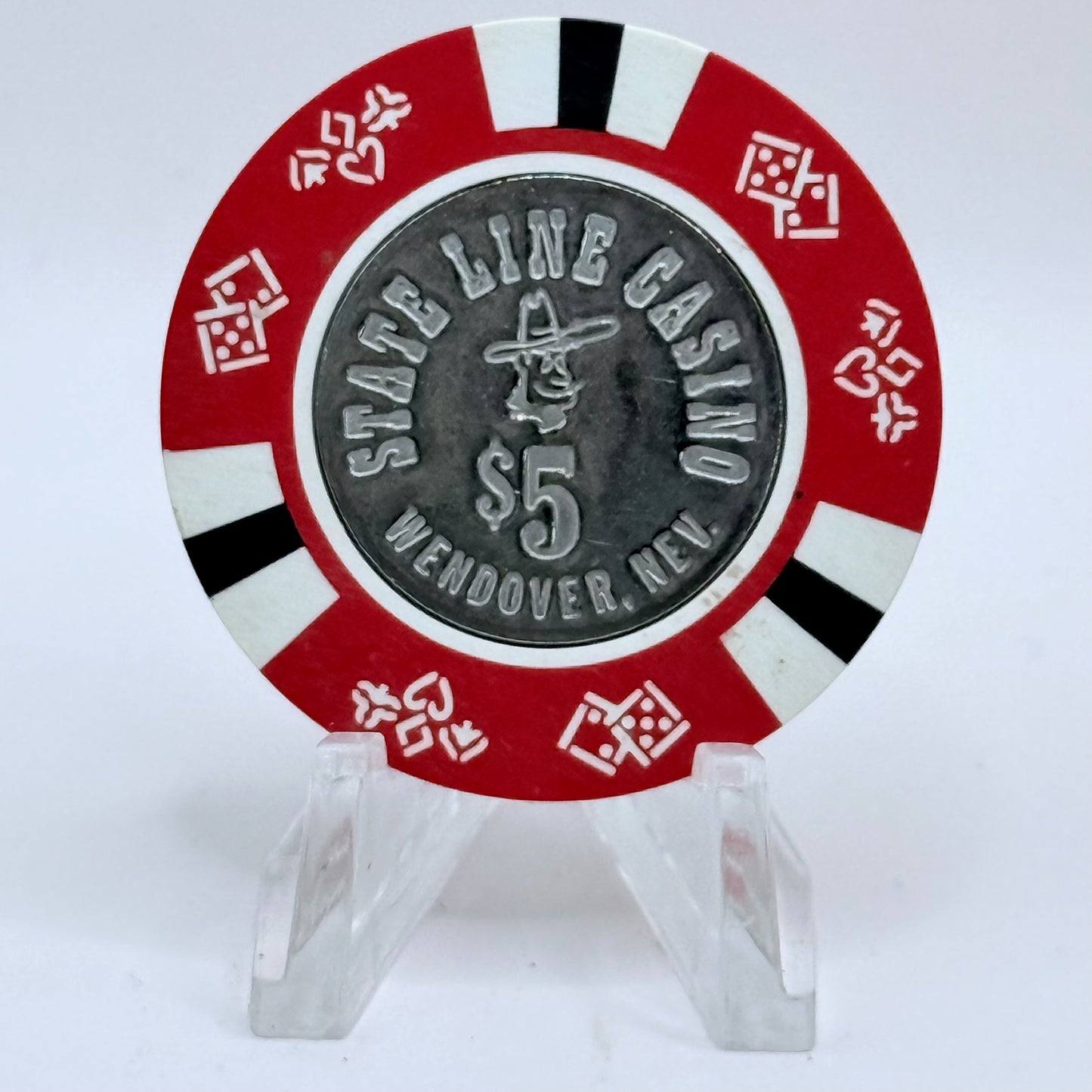 State Line Casino Wendover Nevada 1980 $5 Casino Chip N3355