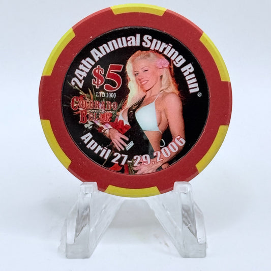 Colorado Belle Laughlin Nevada 2006 '24th Annual Spring Run' LE $5 Casino Chip E5422