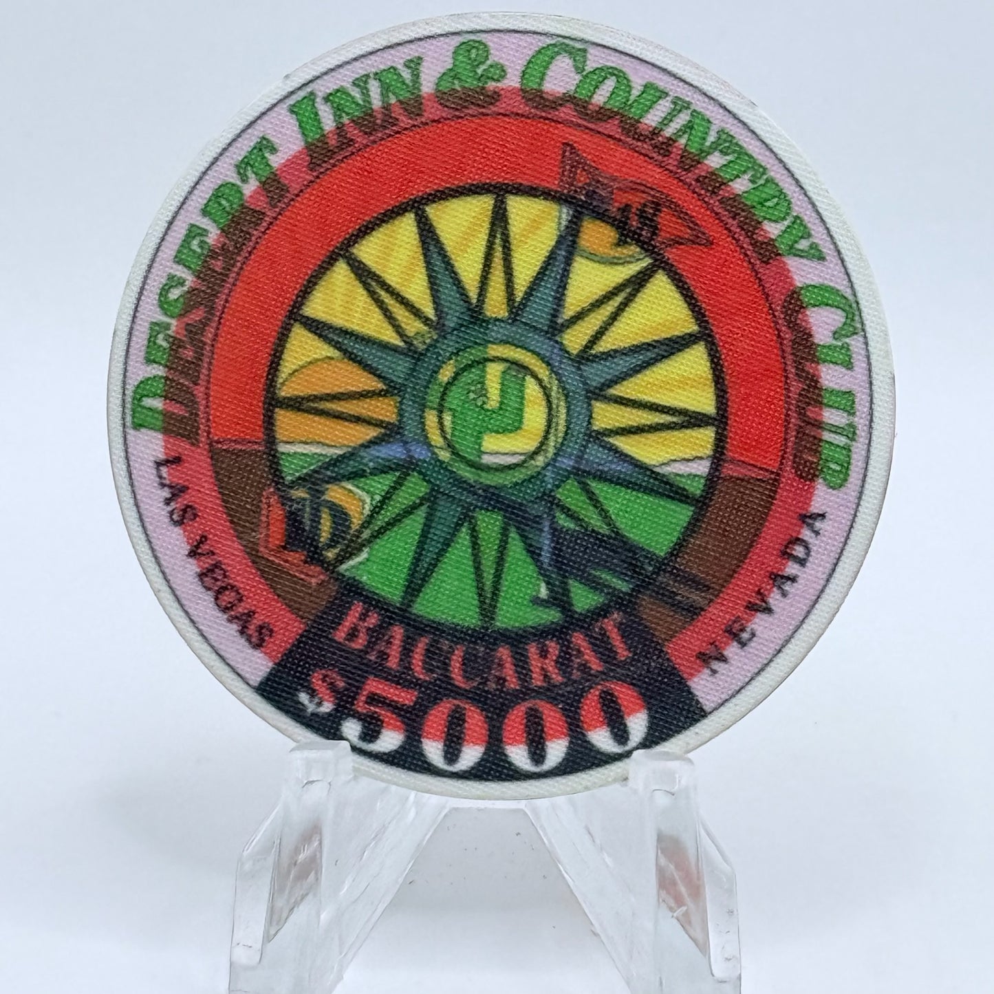 Desert Inn & County Club Casino Las Vegas Nevada 1991 Baccarat $5000 "Canceled" Casino Chip V2329.C