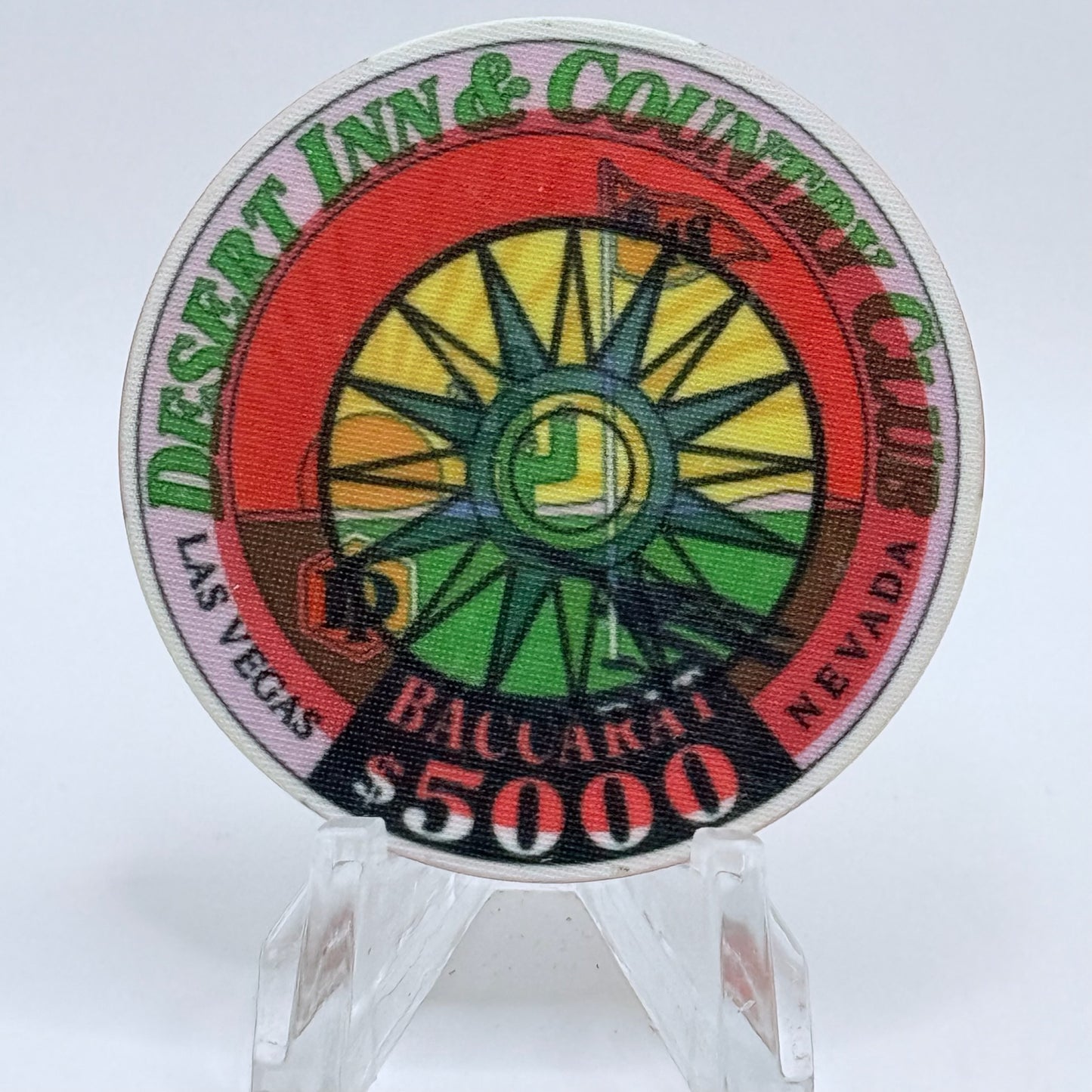 Desert Inn & County Club Casino Las Vegas Nevada 1991 Baccarat $5000 "Canceled" Casino Chip V2329.C