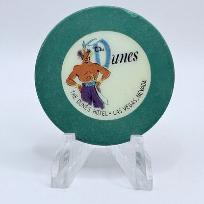 Dunes Hotel Casino Las Vegas Nevada 1955 "Green" Roulette Chip N1511