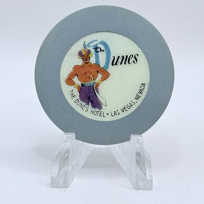 Dunes Hotel Casino Las Vegas Nevada Blue Gray 1955 Roulette Chip N1511