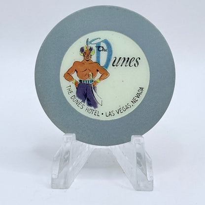 Dunes Hotel Casino Las Vegas Nevada Blue Gray 1955 Roulette Chip N1511