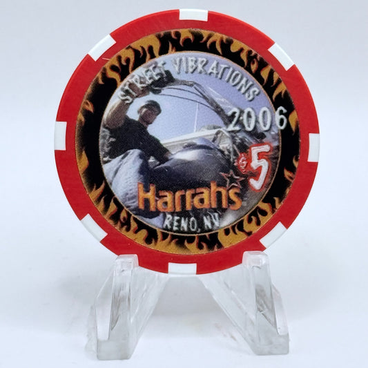Harrah's Reno Nevada 2006 'Street Vibrations Series' LE $5 Casino Chip E5738