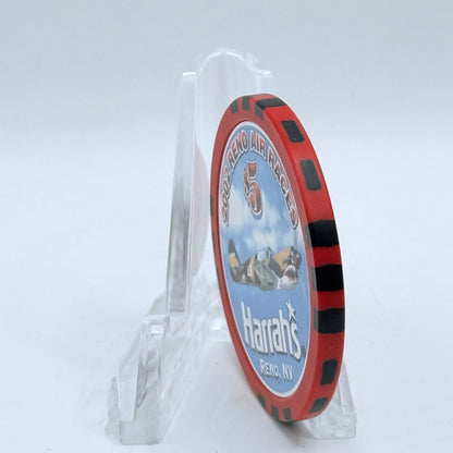 Harrah's Reno Nevada 2002 'Reno Air Races' LE $5 Casino Chip E1008