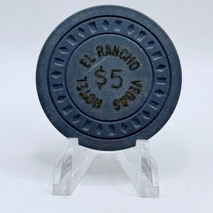 El Rancho Vegas Las Vegas Nevada 1944 $5 Casino Chip V4027