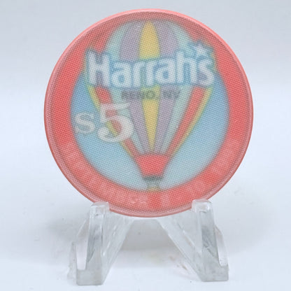 Harrah's Reno Nevada 1995 'Balloon Races, Faded Chip' LE $5 Casino Chip N0625
