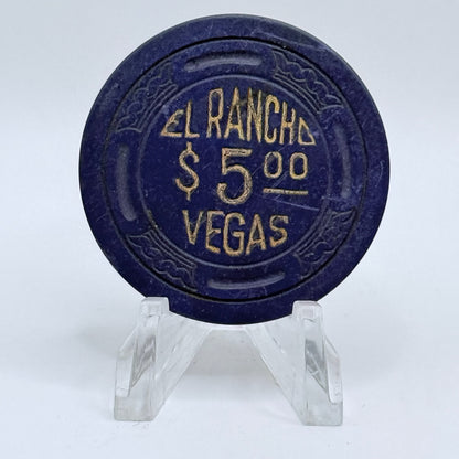 El Rancho Vegas Las Vegas Nevada 1949 $5 Chip N1562