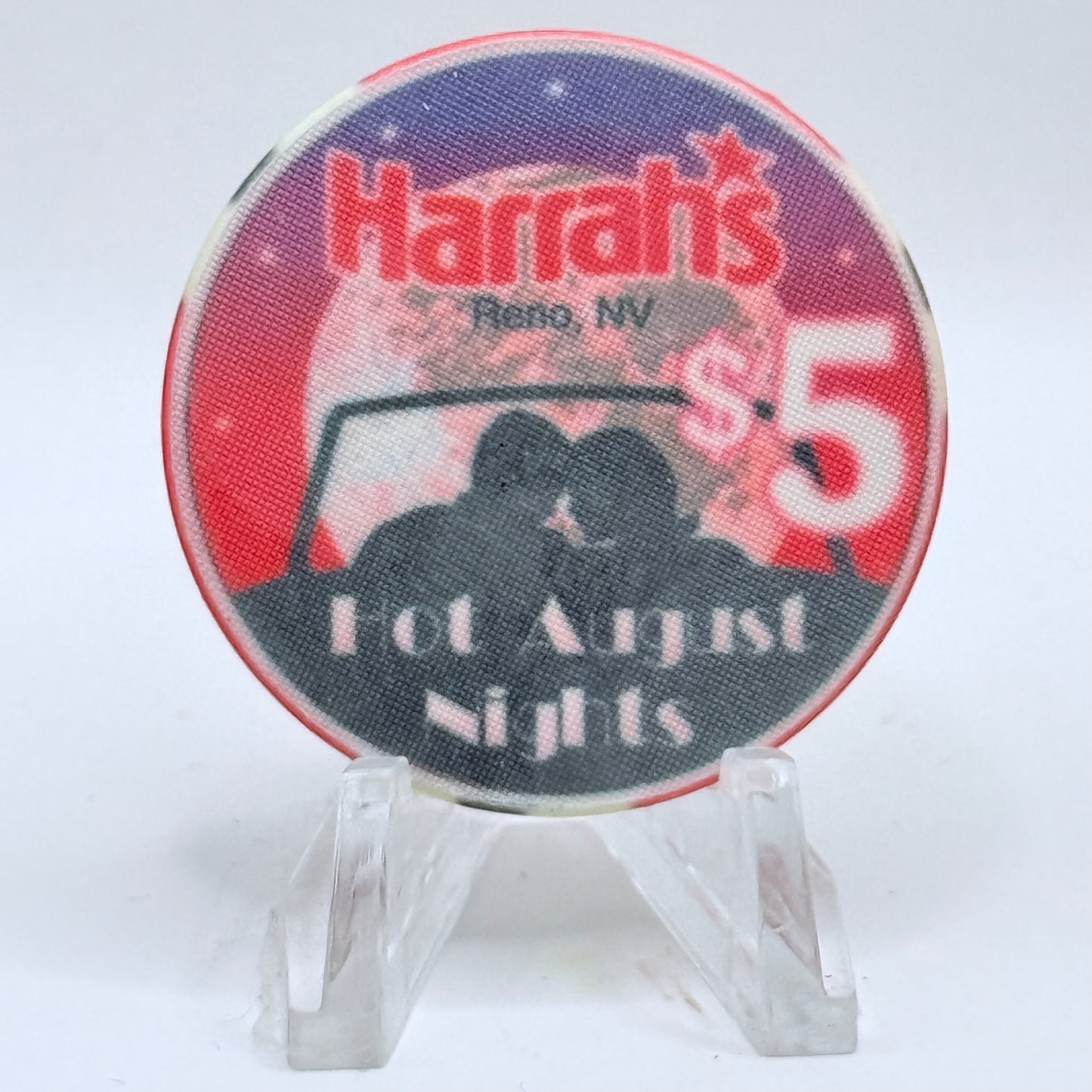 Harrah's Reno Nevada 1995 'Hot August Nights' LE $5 Casino Chip E8566