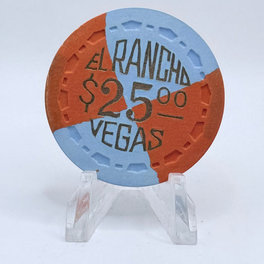 El Rancho Vegas Las Vegas Nevada 1950 $25 Casino Chip N1565
