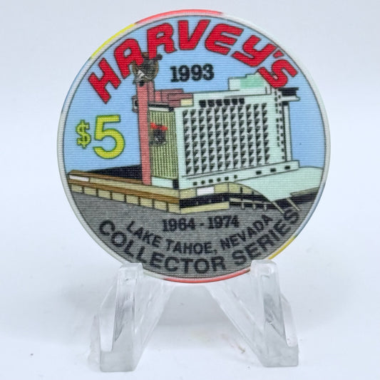 Harvey's (Wagon Wheel) Lake Tahoe Nevada 1993 LE $5 Casino Chip N0644
