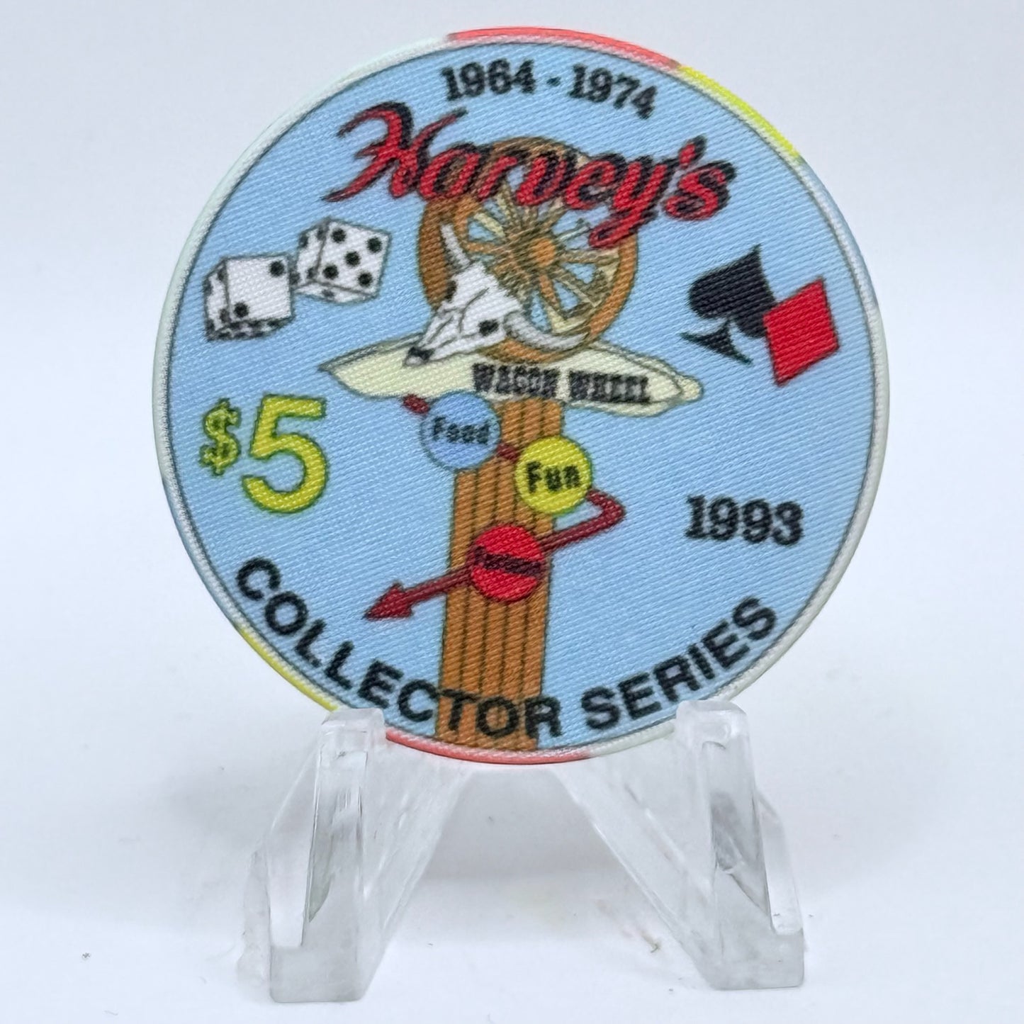 Harvey's (Wagon Wheel) Lake Tahoe Nevada 1993 LE $5 Casino Chip N0644