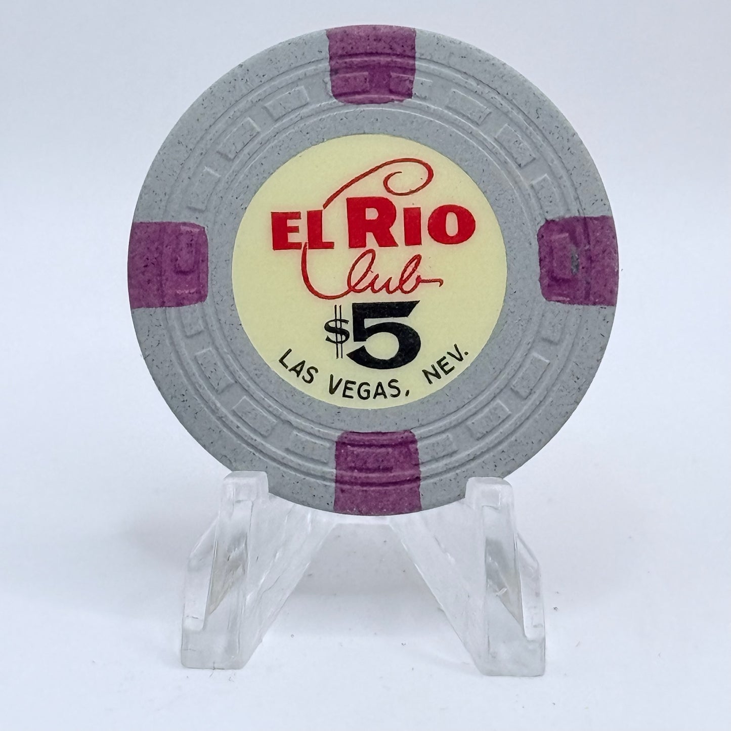 El Rio Club Casino Las Vegas Nevada 1962 $5 Casino Chip N6501