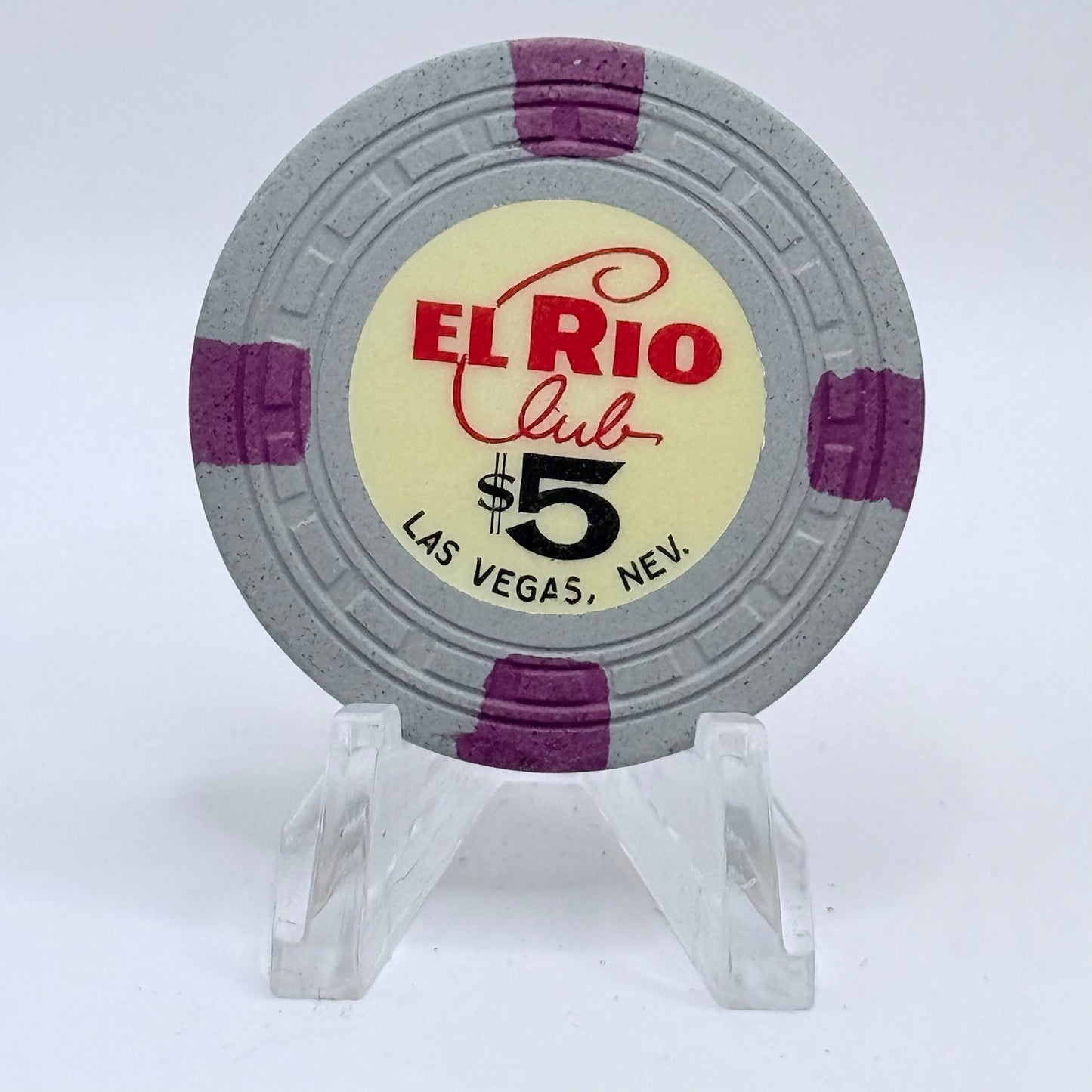El Rio Club Casino Las Vegas Nevada 1962 $5 Casino Chip N6501