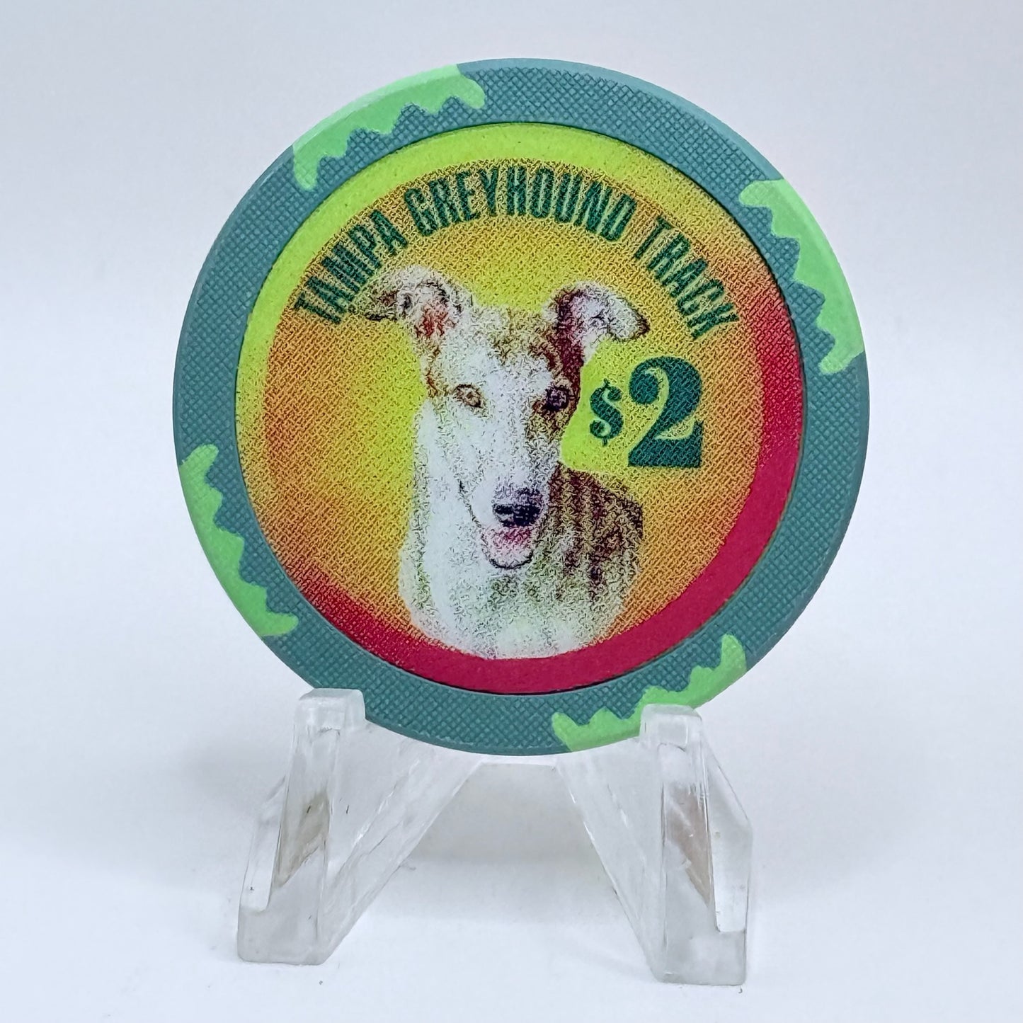 Lucky's Card Room @ Tampa Greyhound Track Tampa Florida $2 Casino Chip
