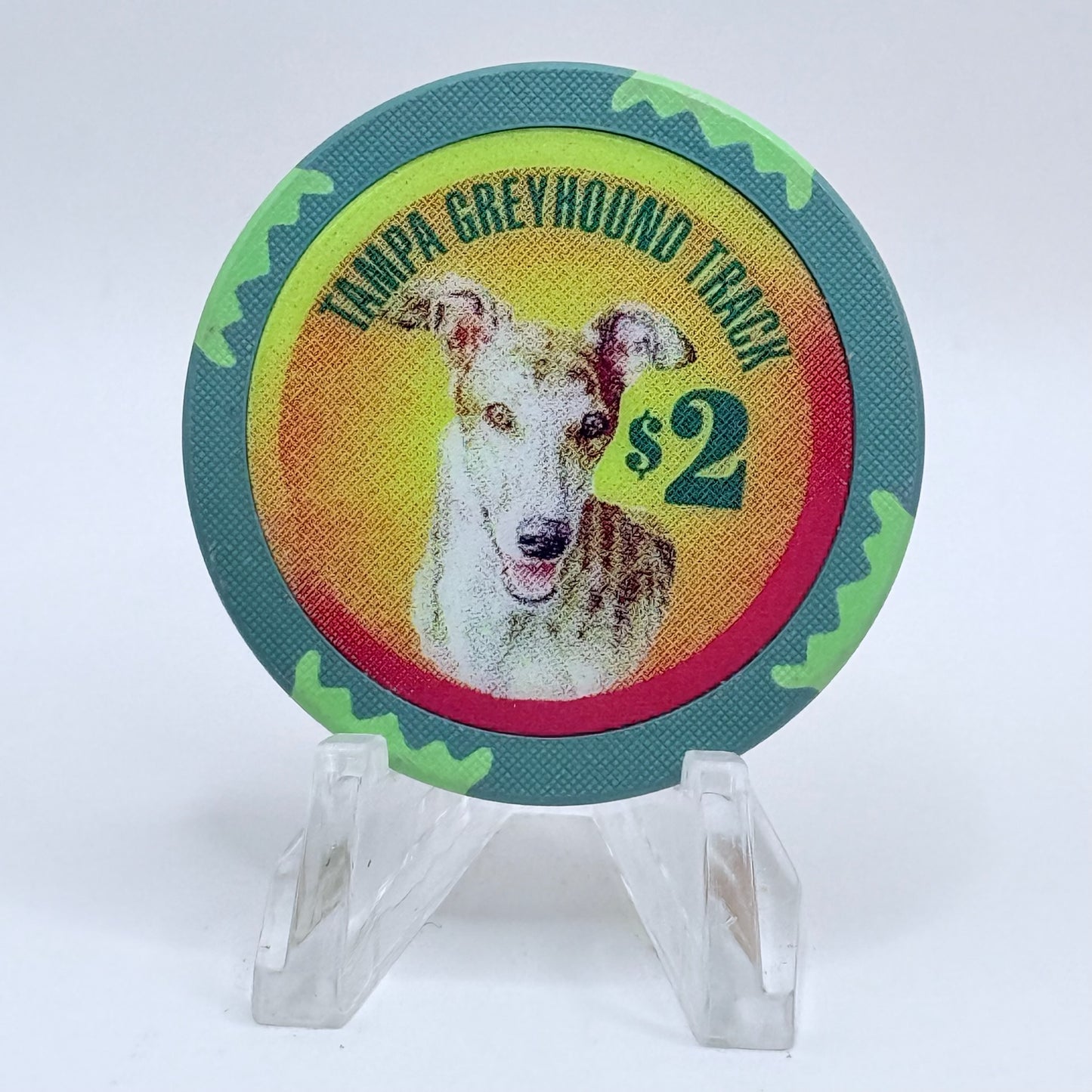 Lucky's Card Room @ Tampa Greyhound Track Tampa Florida $2 Casino Chip