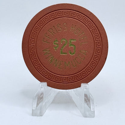 Ferris Hotel Casino Winnemucca Nevada 1958 $25 Casino Chip N3216