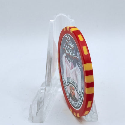 Hilton Resort Reno Nevada 2003 'Silver Anniversary' LE $5 Casino Chip E1195
