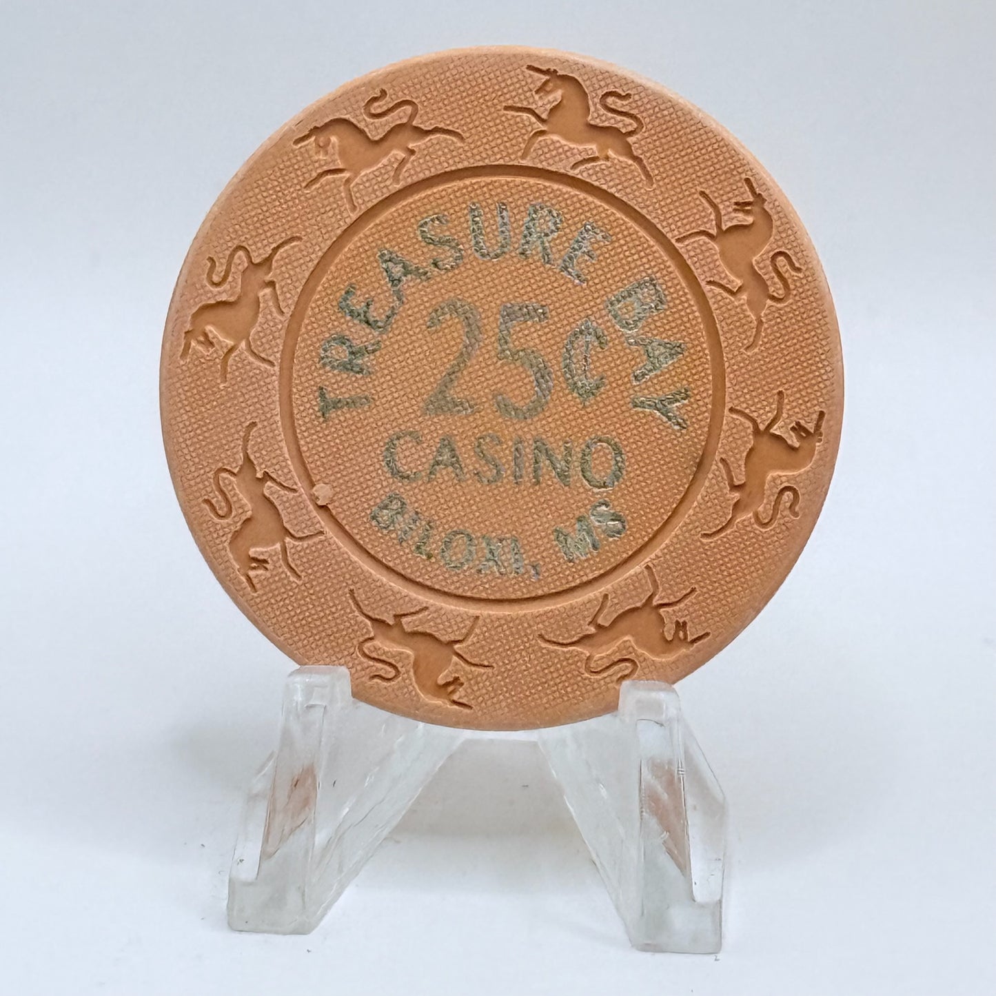 Treasure Bay (Riverboat 1993-2005) Biloxi Mississippi $0.25 Casino Chip