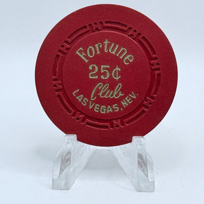 Fortune Club Casino Las Vegas Nevada 1953 $.25 Casino Chip N9735