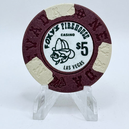 Foxy's Firehouse Casino Las Vegas Nevada 1976 $5 Chip N1629