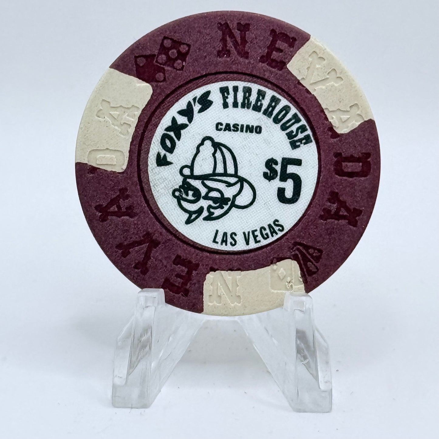 Foxy's Firehouse Casino Las Vegas Nevada 1976 $5 Chip N1629