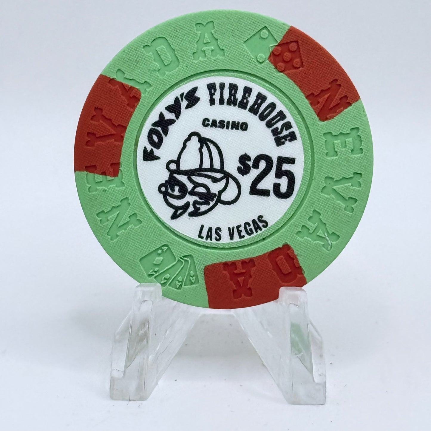 Foxy's Firehouse Casino Las Vegas Nevada 1976 $25 Casino Chip N5984