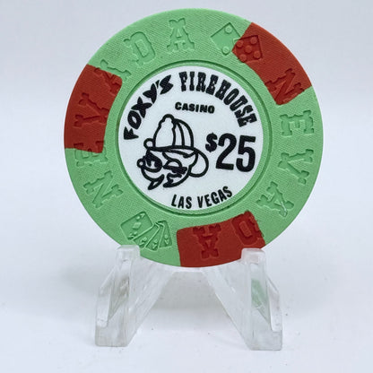 Foxy's Firehouse Casino Las Vegas Nevada 1976 $25 Casino Chip N5984