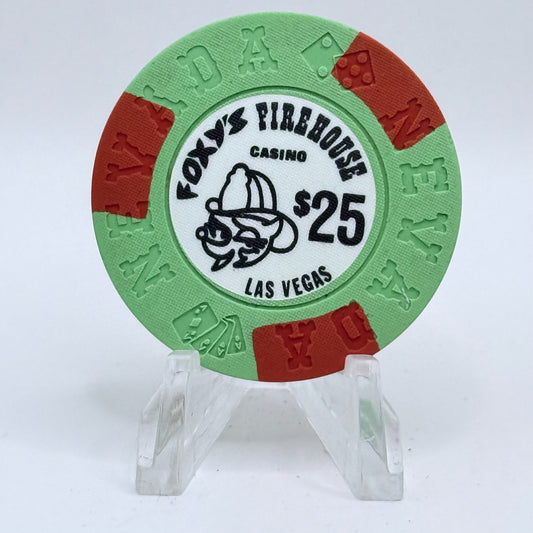 Foxy's Firehouse Casino Las Vegas Nevada 1976 $25 Casino Chip N5984