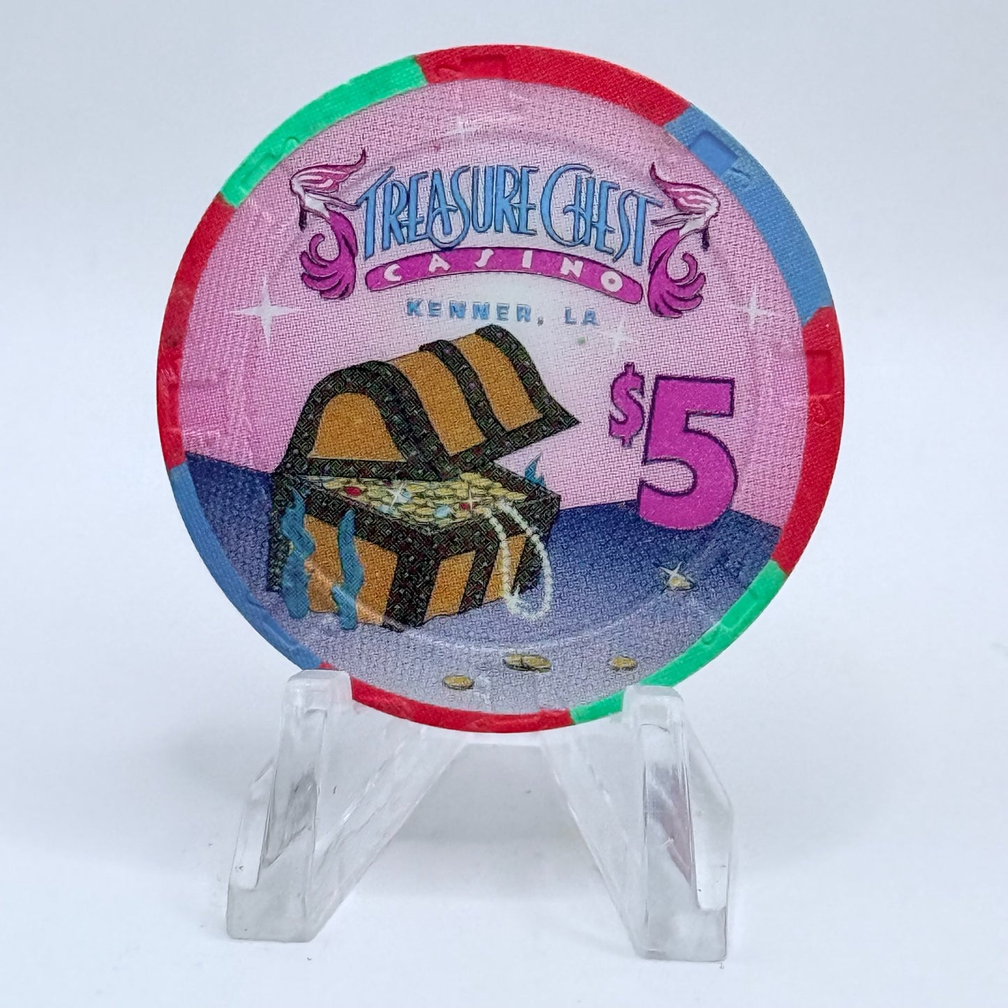 Treasure Chest Kenner Louisiana 1994 $5 Casino Chip