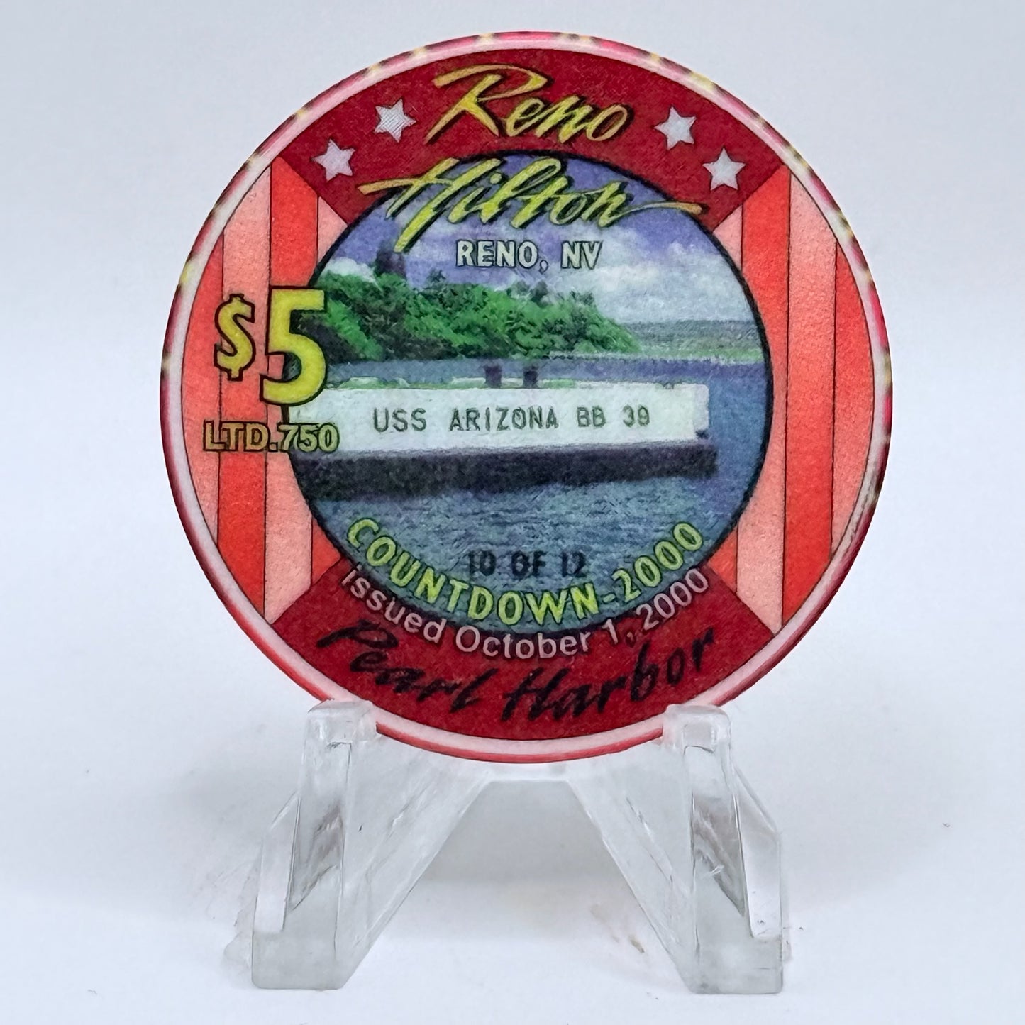 Hilton Resort Reno Nevada 1999 Series 1 LE $5 Casino Chip V4564