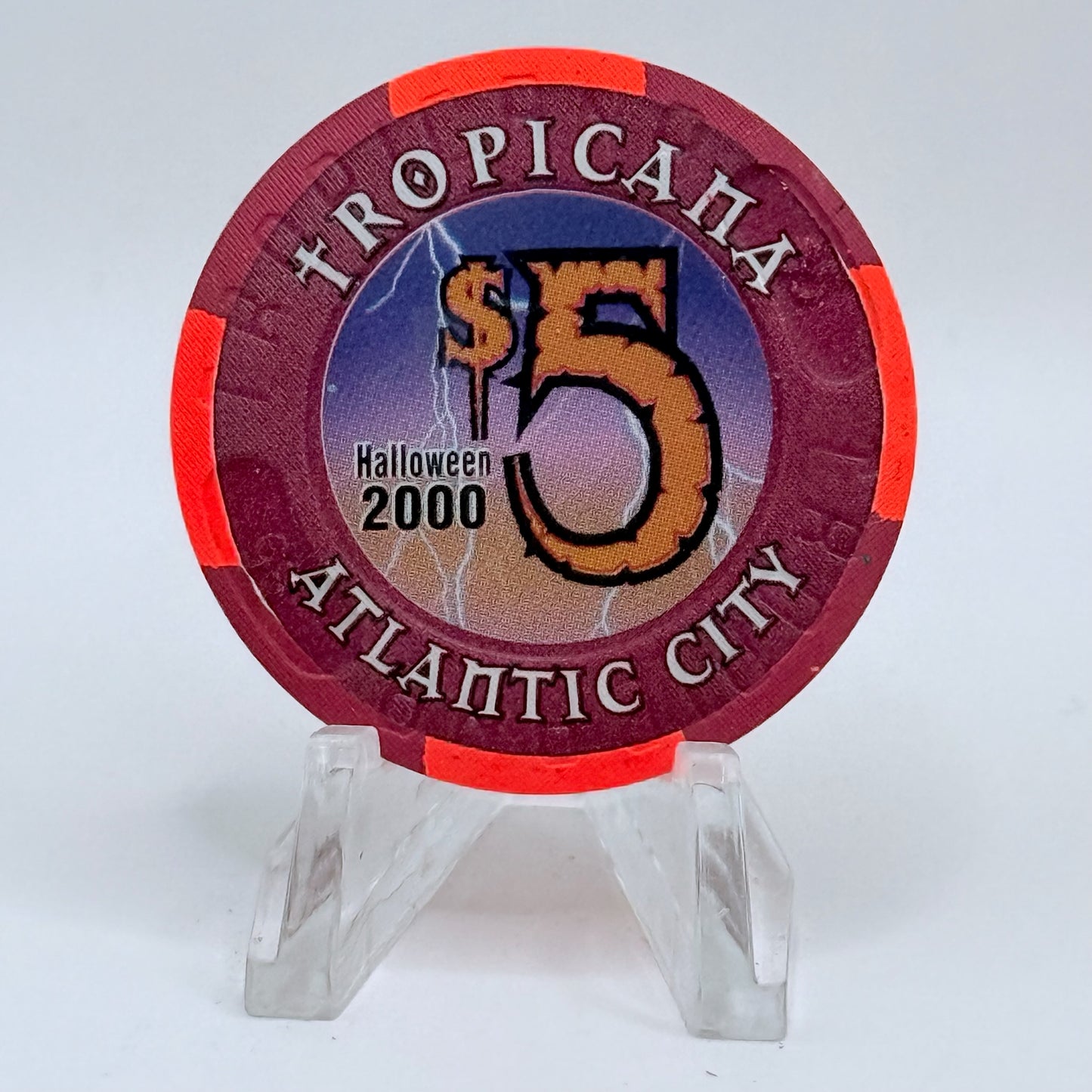 Tropicana Atlantic City New Jersey 2000 'Halloween' LE $5 Casino Chip