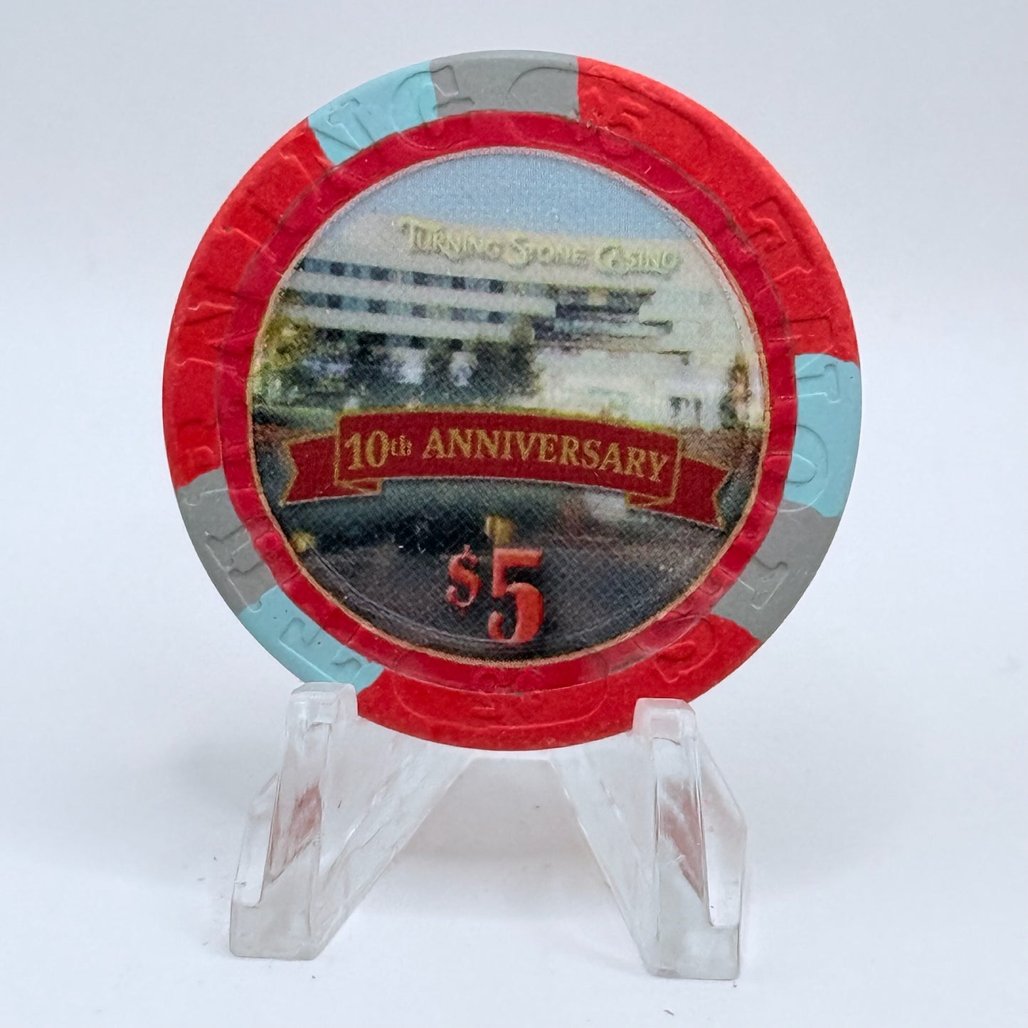 Turning Stone Verona New York 2003 '10th Anniversary' LE $5 Casino Chip