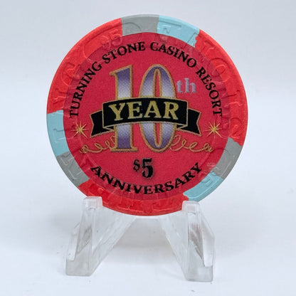 Turning Stone Verona New York 2003 '10th Anniversary' LE $5 Casino Chip